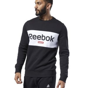 Reebok Training Essentials Linear Logo Sweatshirt Herren - Schwarz - DE 783-PNF